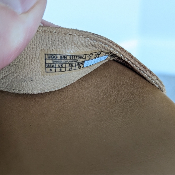 UGG Navee Wedge Tan Sandal sz 8 - Picture 5 of 7